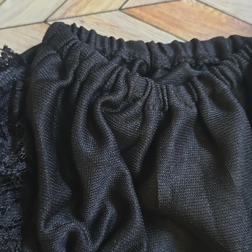 Vintage-Style Black Ruffle Lace Bloomer Baby Girl Frilly Diaper Cover Photo Prop